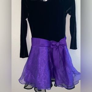 Purple and black gown